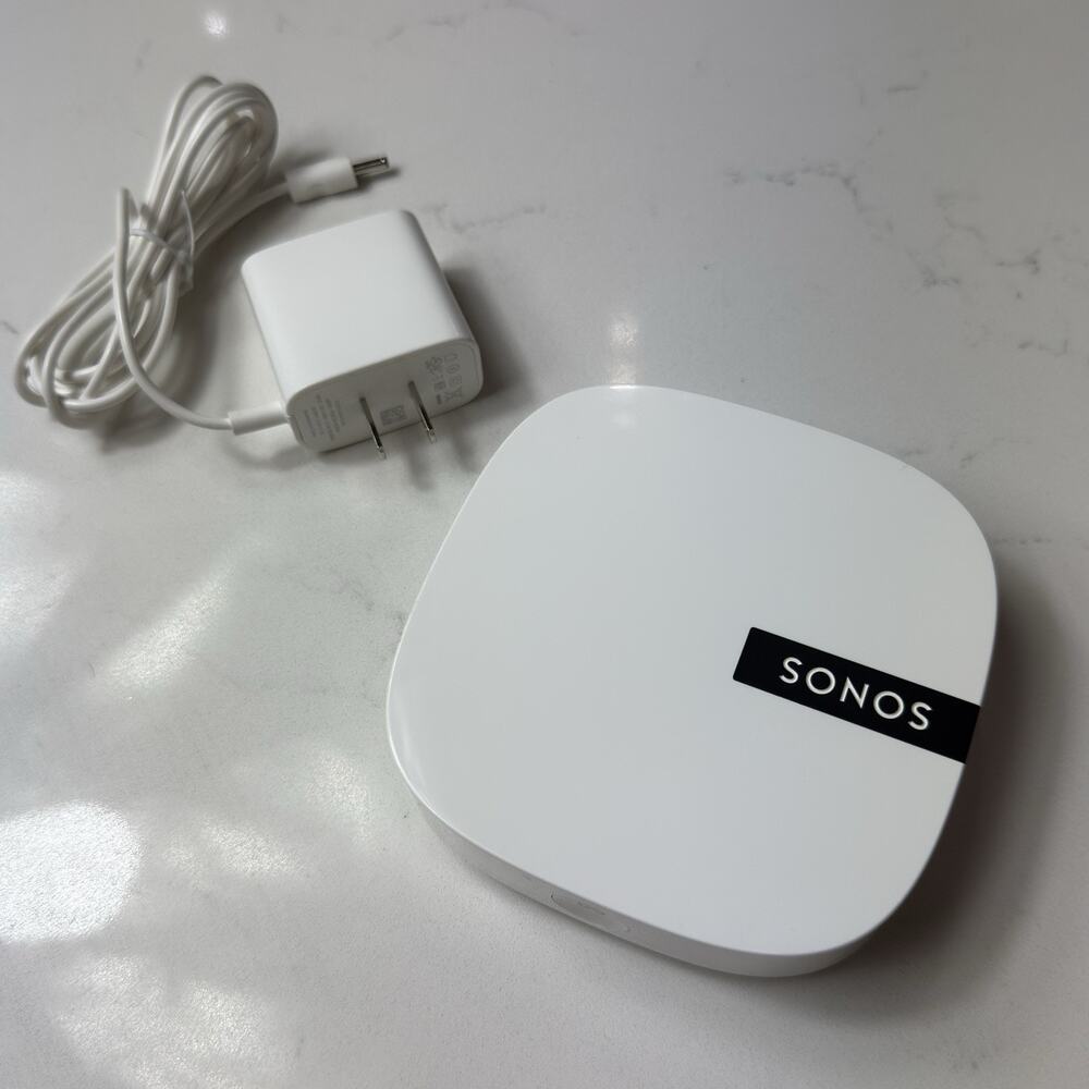 Sonos Boost Wireless Speaker Transmitter Router WiFi Extender White w Power Cord